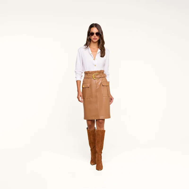 Kaelis Vegan Leather Skirt