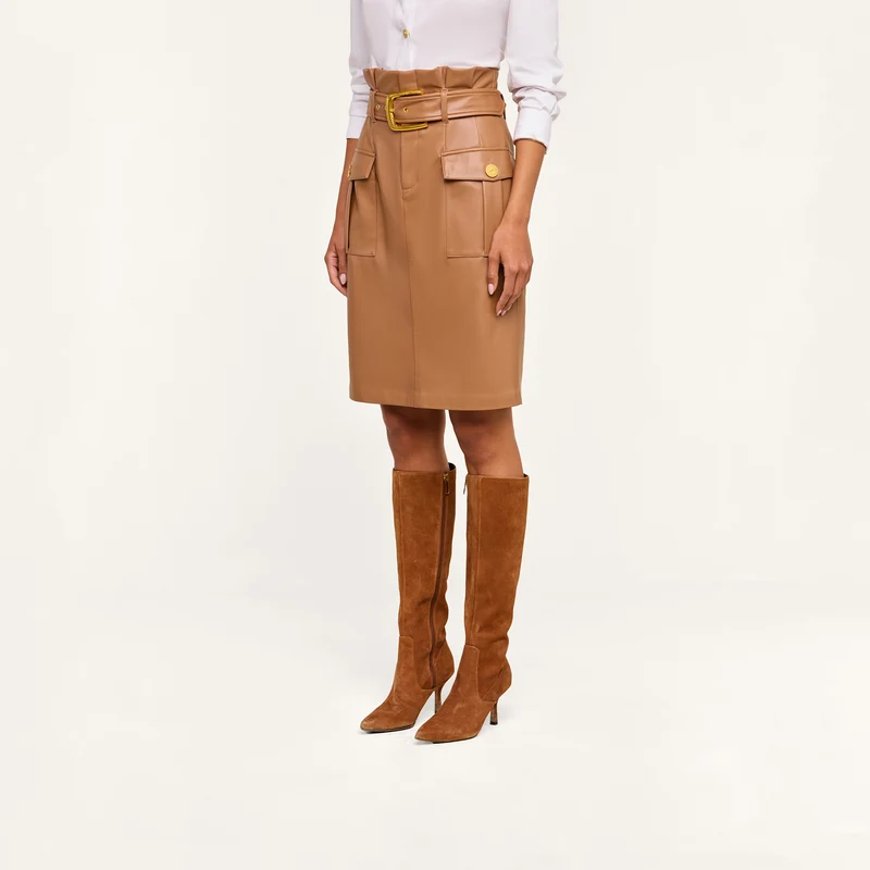 Kaelis Vegan Leather Skirt