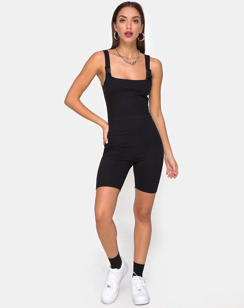 Acrety Unitard mit schwarzen Schnallen