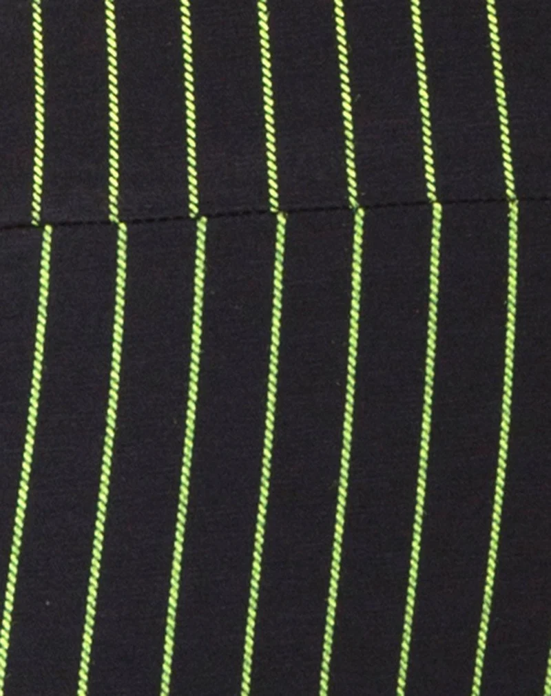 Poton Cutout Unitard in Neon Nadelstreifen