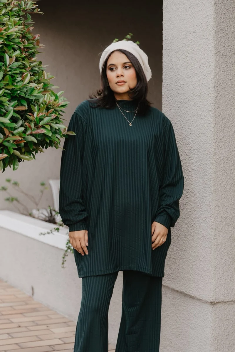 Ribknit Set- Teal Green