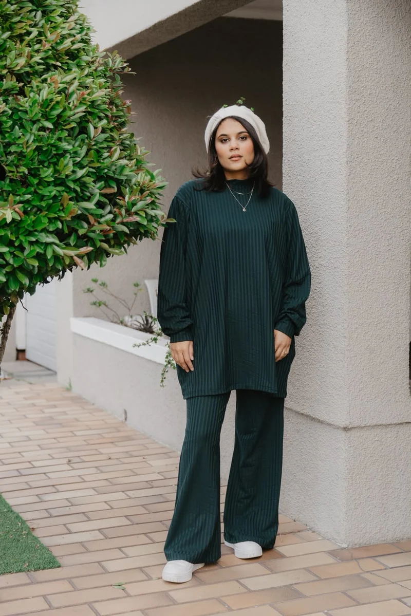 Ribknit Set- Teal Green