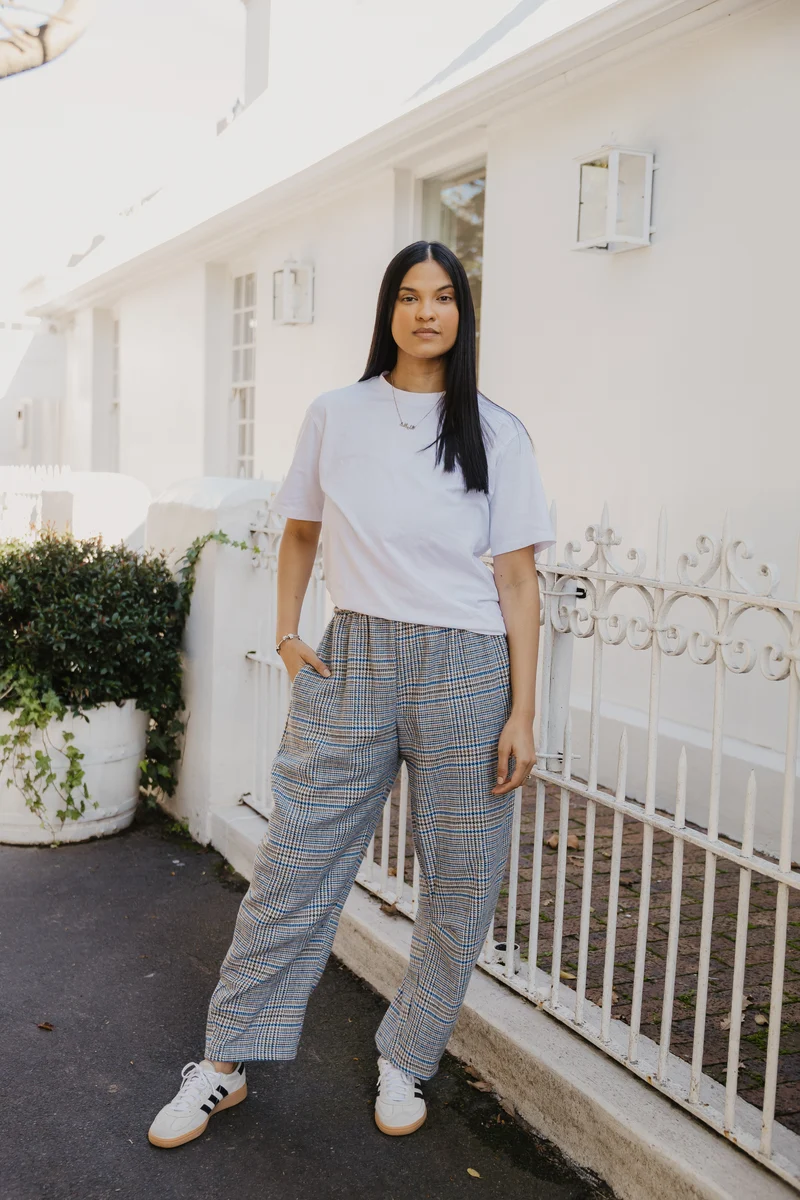 Barrel Pant- Winter Check