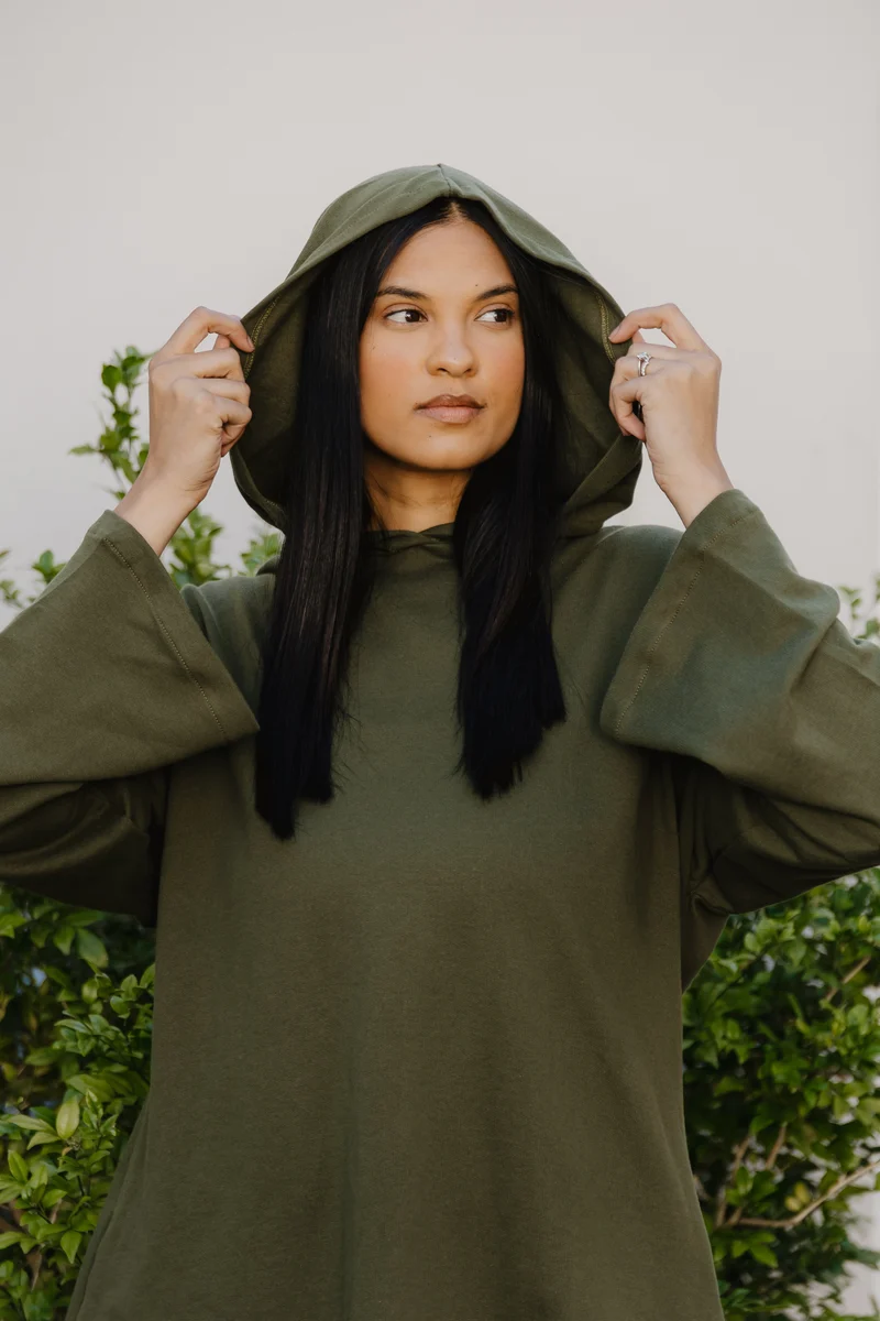 Oversized Hoody Tracksuit Olive