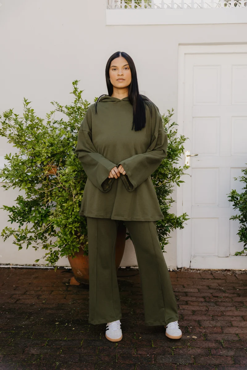 Oversized Hoody Tracksuit Olive