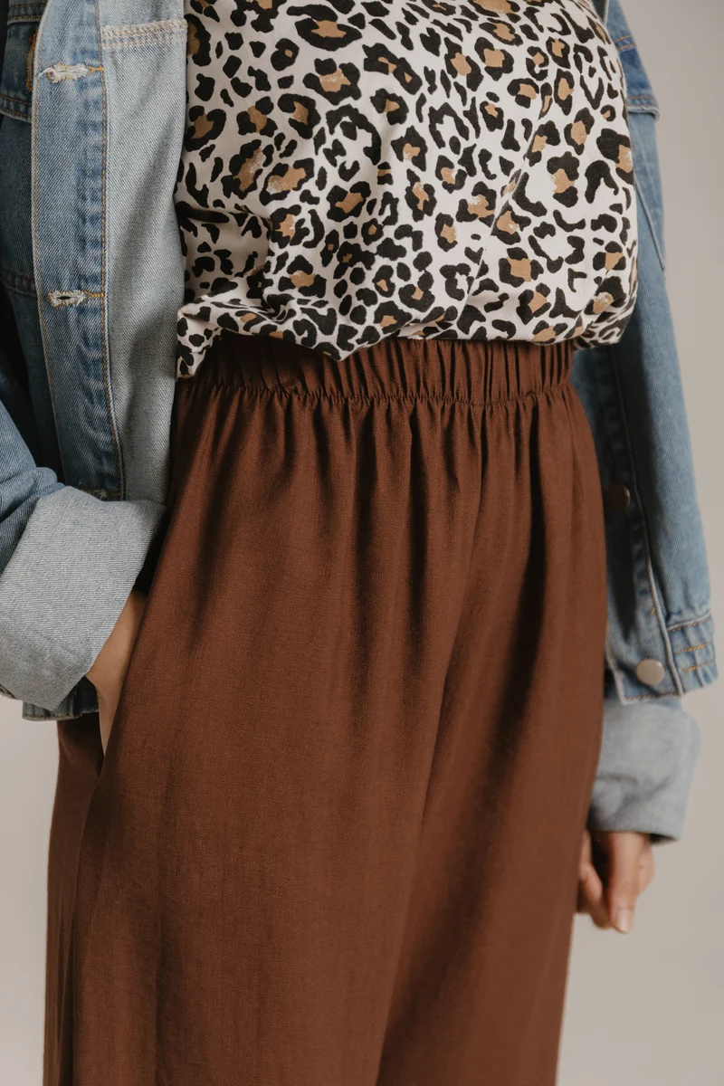 Linen Pant- Choc