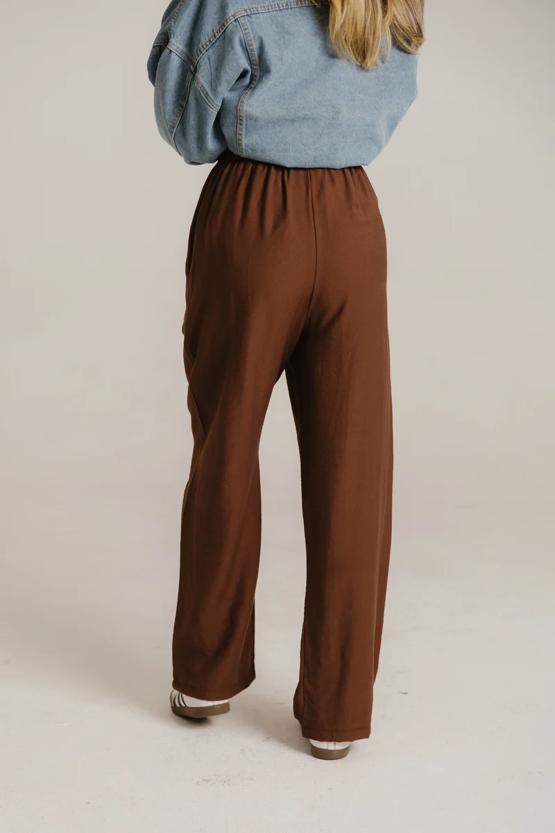 Linen Pant- Choc