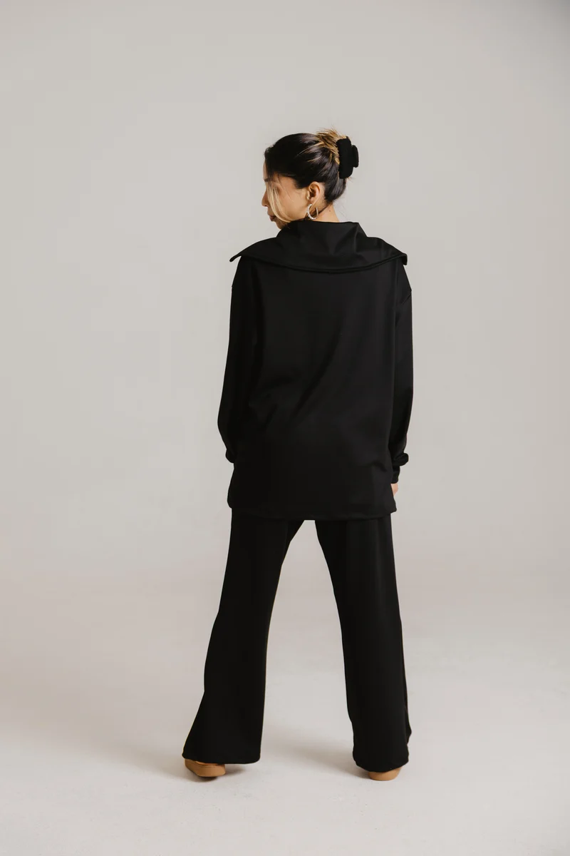 1/4 Zip Oversized Collar Set