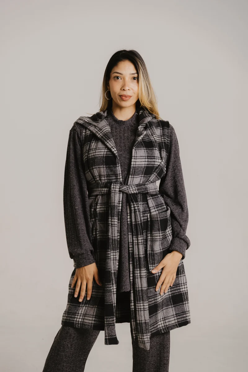 Sleeveless Melton Coat