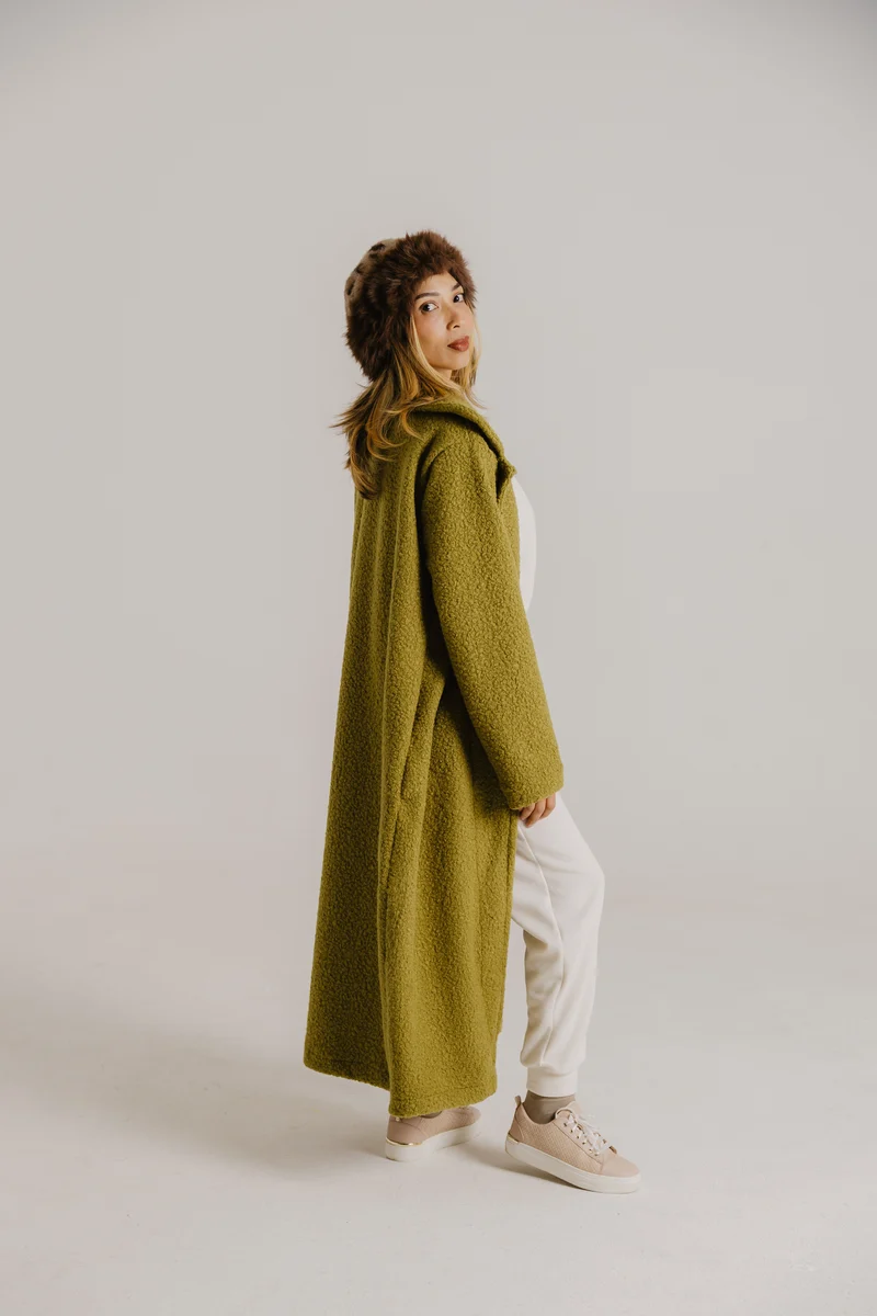 Teddy Coat- Chartreuse