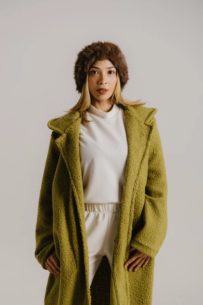Teddy Coat- Chartreuse