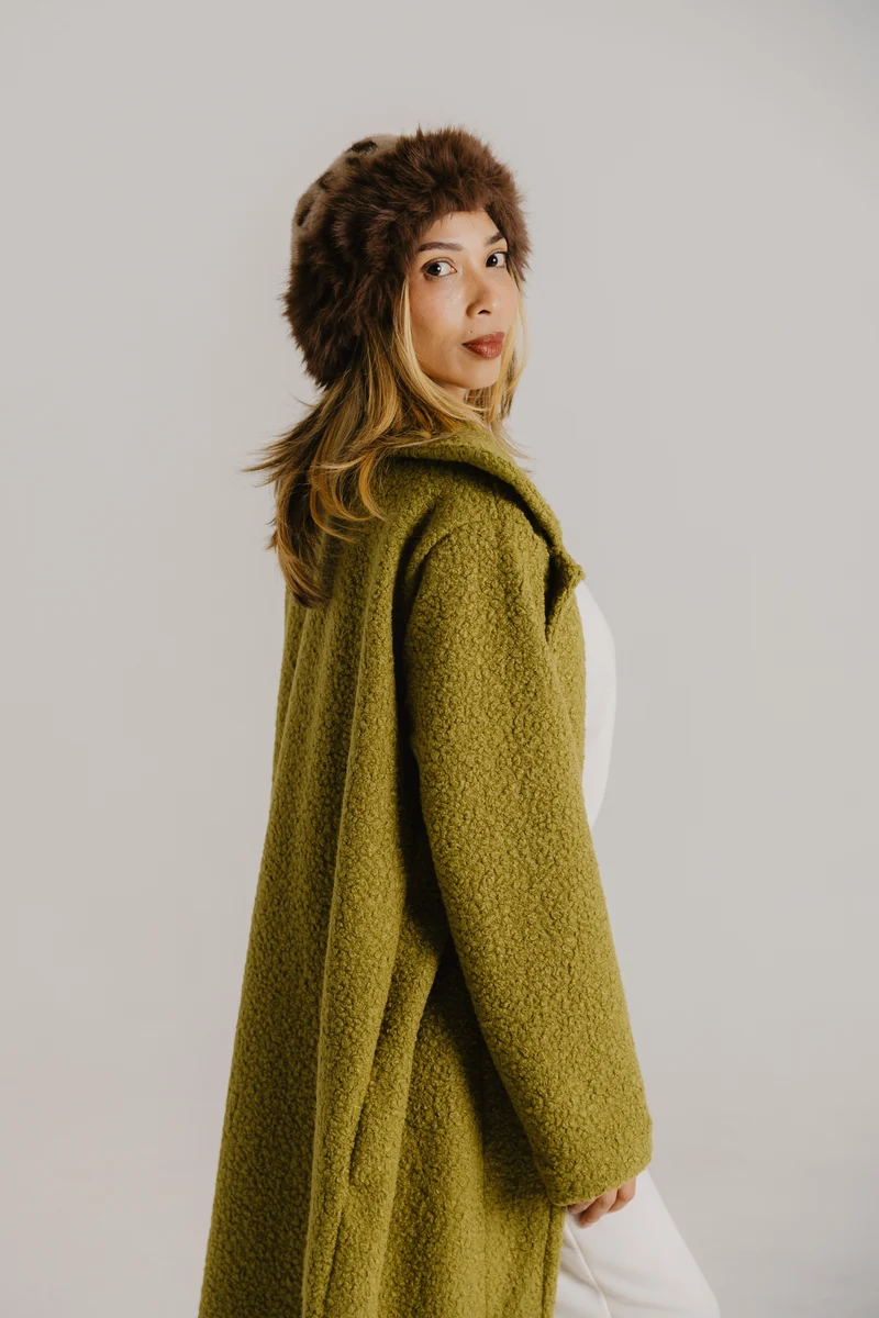 Teddy Coat- Chartreuse