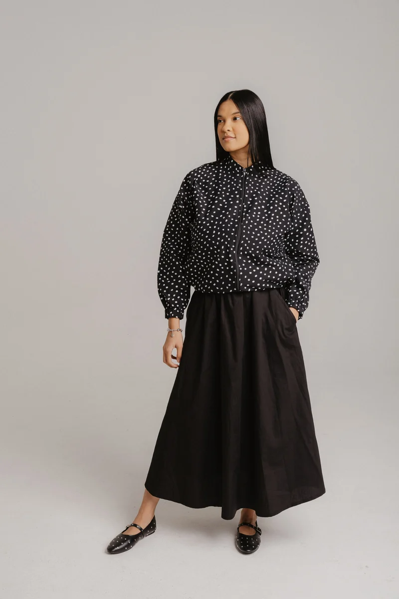 Black 100%Cotton Skirt