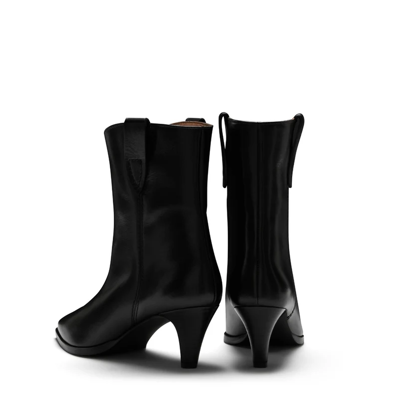 Isabel Bernard Vendôme Louane Schwarz Kalbsleder Stiefel IB53009-001-37