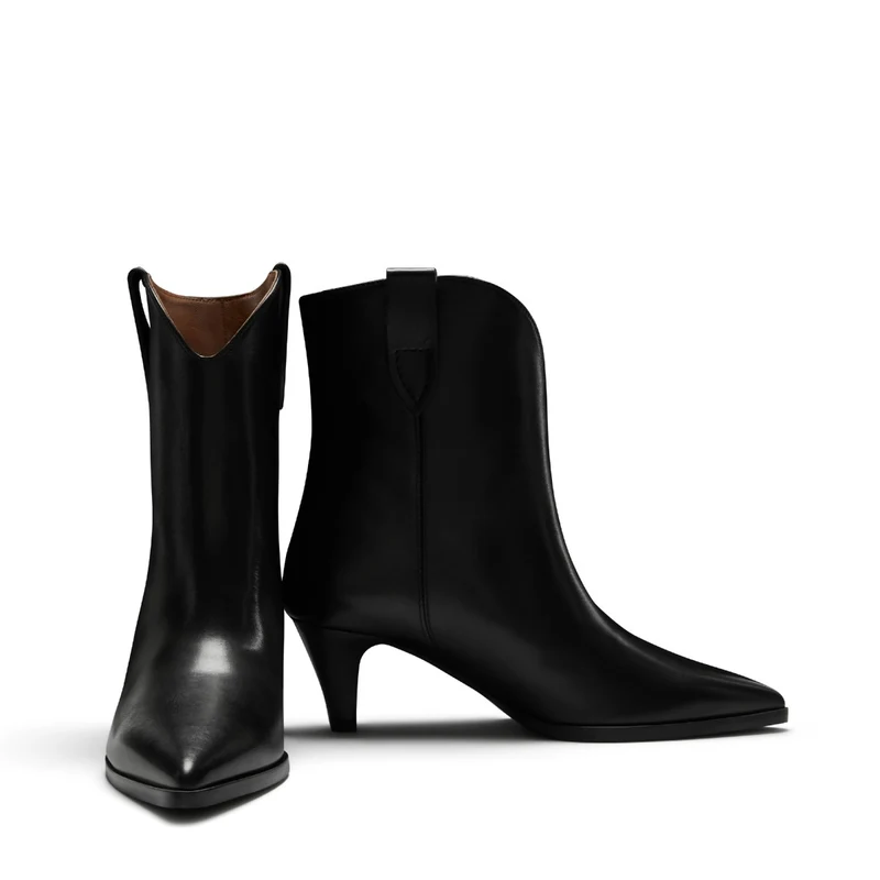 Isabel Bernard Vendôme Louane Schwarz Kalbsleder Stiefel IB53009-001-37