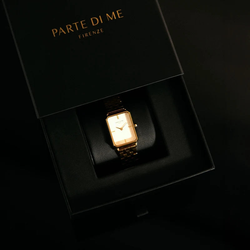 Parte di Me Orologio rectangular ladies watch gold and green PDM09034