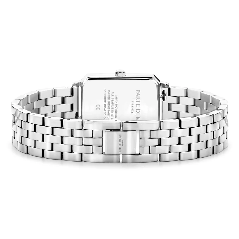 Parte Di Me Orologio Rechthoekig DamenUhr Silberfarbene und Perlemoer PDM09006