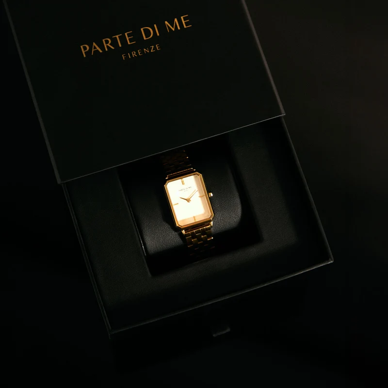 Parte Di Me Orologio Rechthoekig DamenUhr Silberfarbene und Perlemoer PDM09006