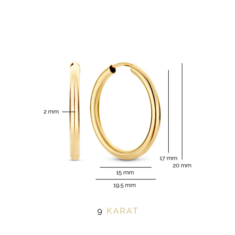 Beloro Jewels La Rinascente damen Creolen 375 Gold BO360050