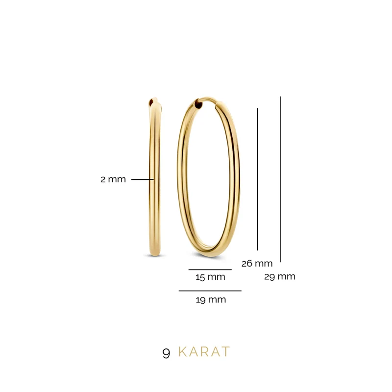 Beloro Jewels La Rinascente damen Creolen 375 Gold BO360054