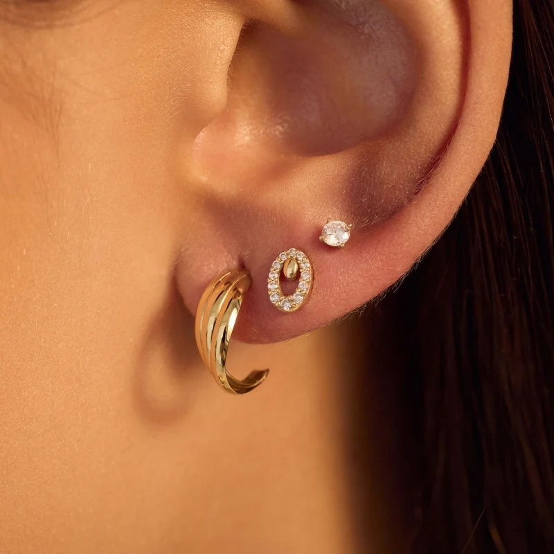 Beloro Jewels Della Spiga damen Creolen 375 Gold BO360033