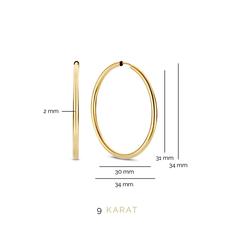 Beloro Jewels La Rinascente damen Creolen 375 Gold BO360049