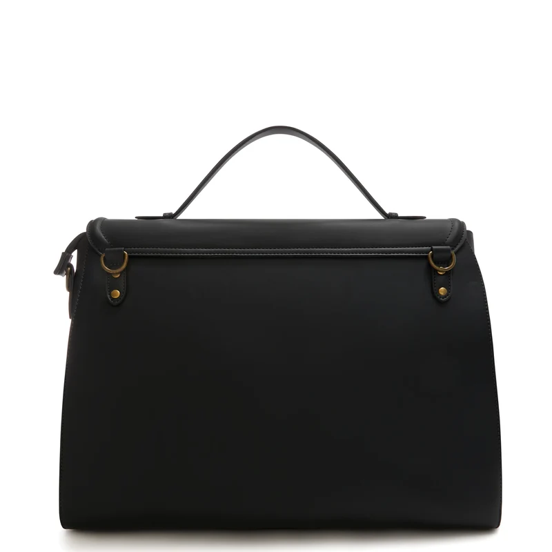 Violet Hamden Essential Bag Schwarze Handtasche mit 16.4-Zoll-Laptopfach VH21005