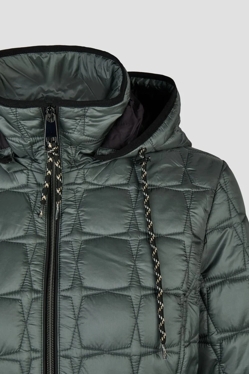 Sandwich-Steppjacke mit Kapuze
