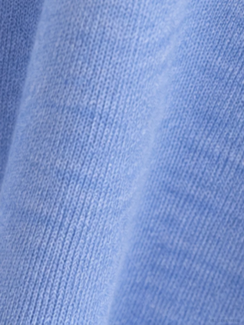 Hellblaues Damen Feinstrickshirt mit Rundhals