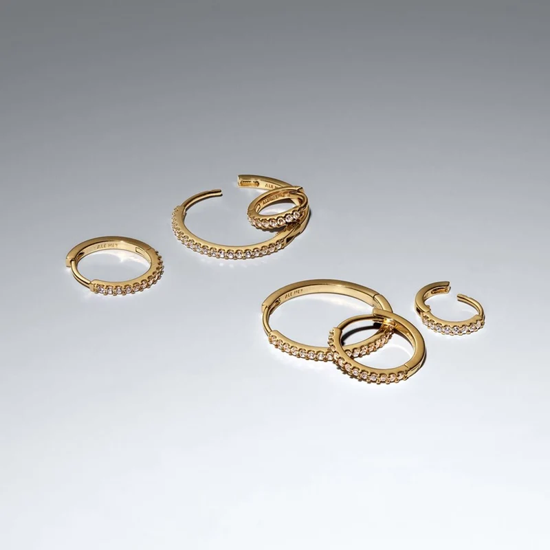 Pandora Timeless Vergoldete Funkelnde Mini-Hoop-Ohrringe 264649C01