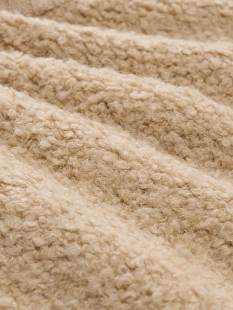 Bouclé Pullunder mit Reißverschluss