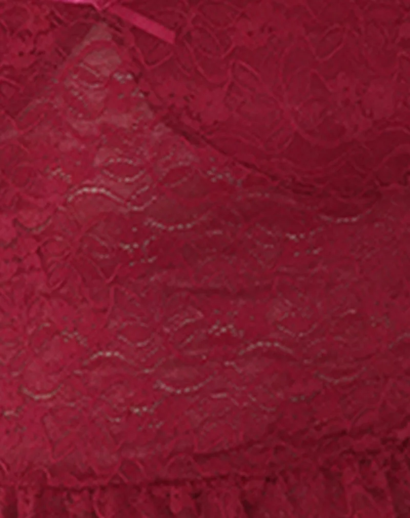 Brietta Cami Top aus tiefroter Spitze