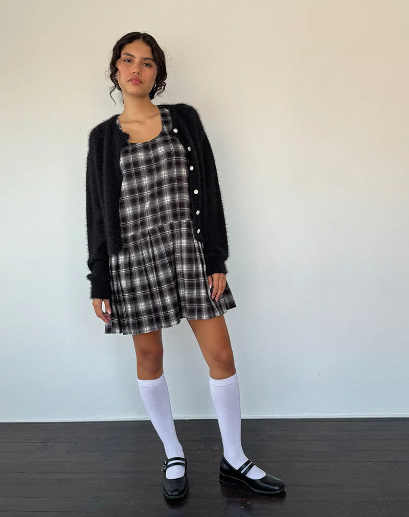 Namaya Minikleid in Schwarz-Weiß-Karo