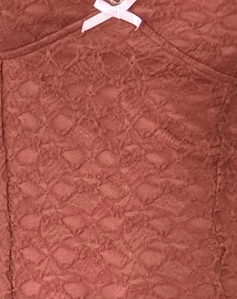 Itzy Lace Mini Dress in Withered Rose