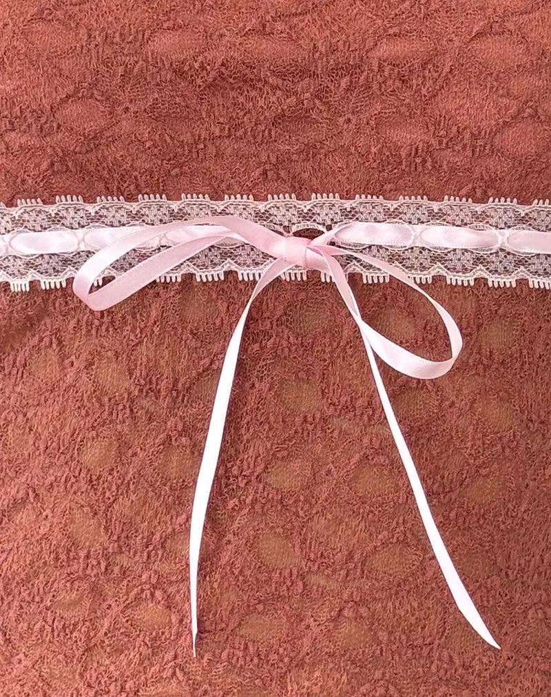 Sherine Spitzen-Top in verwelktem Rosa