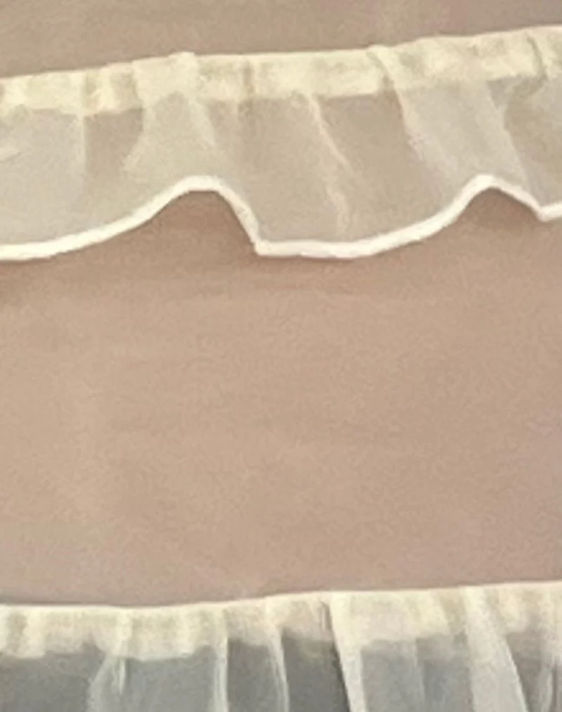 Amarissa Rüschentop aus elfenbeinfarbenem Chiffon