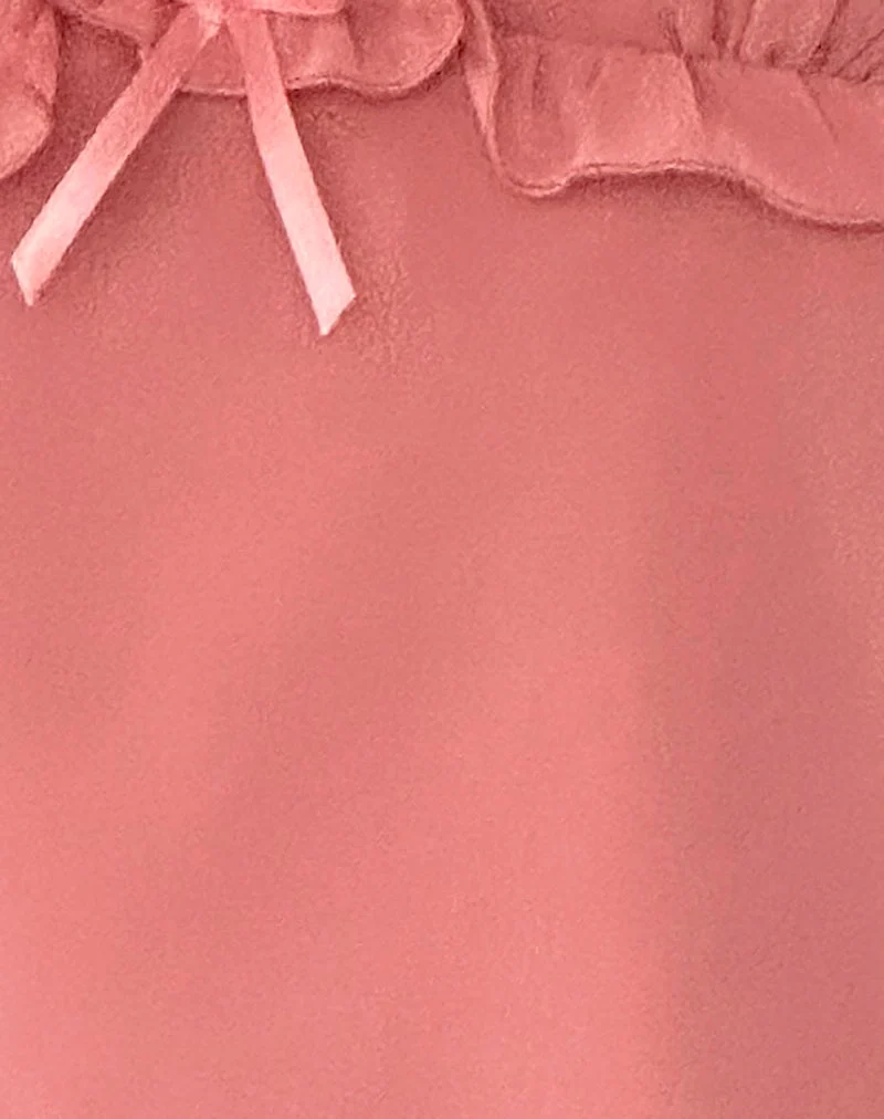 Melinda Rüschen-Cami-Top aus Chiffon in Blush