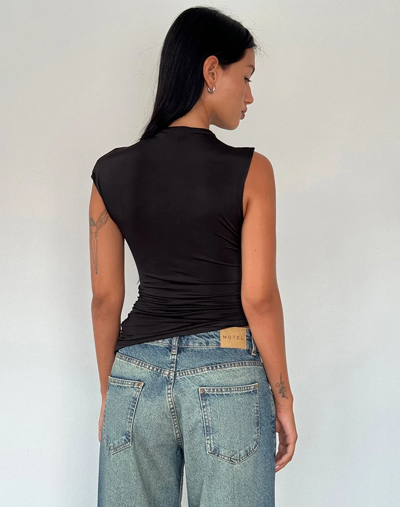 Yeseo Tank Slinky Top in Schwarz