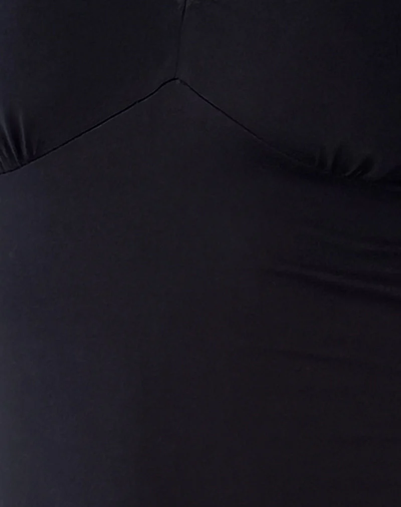 Silsali Lycra-Minikleid in Schwarz