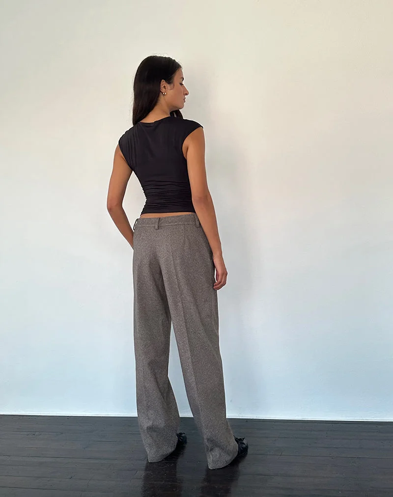 Sirkia Low Rise Tailored Trouser in Dunkelbraun