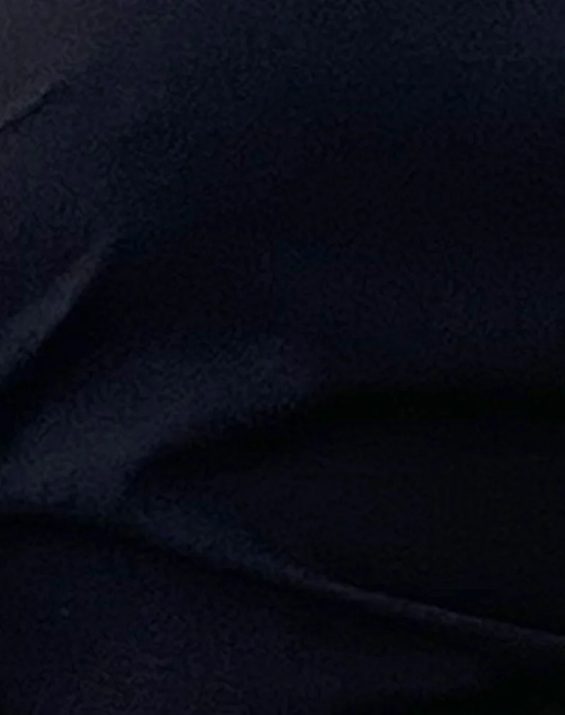 Bibidia Minikleid in Schwarz mit cremefarbener Schleife
