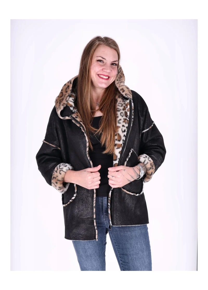 Splash of Color Lederimitat Jacke Damen