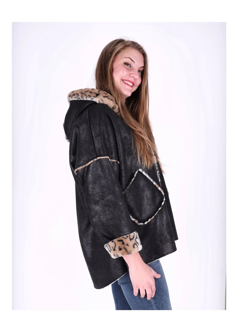 Splash of Color Lederimitat Jacke Damen