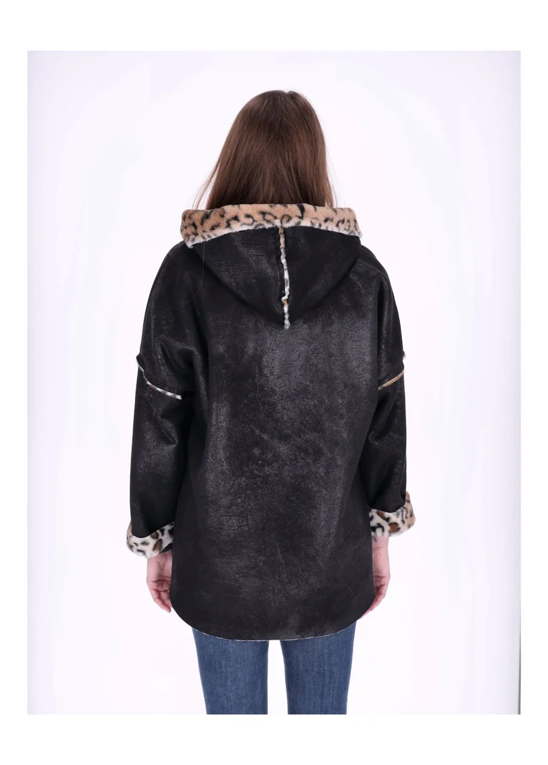 Splash of Color Lederimitat Jacke Damen