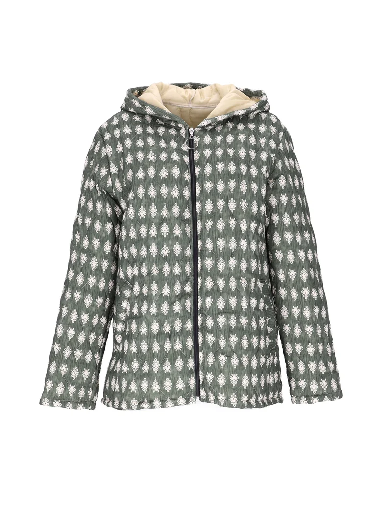 Splash of Color Steppjacke mit Kapuze