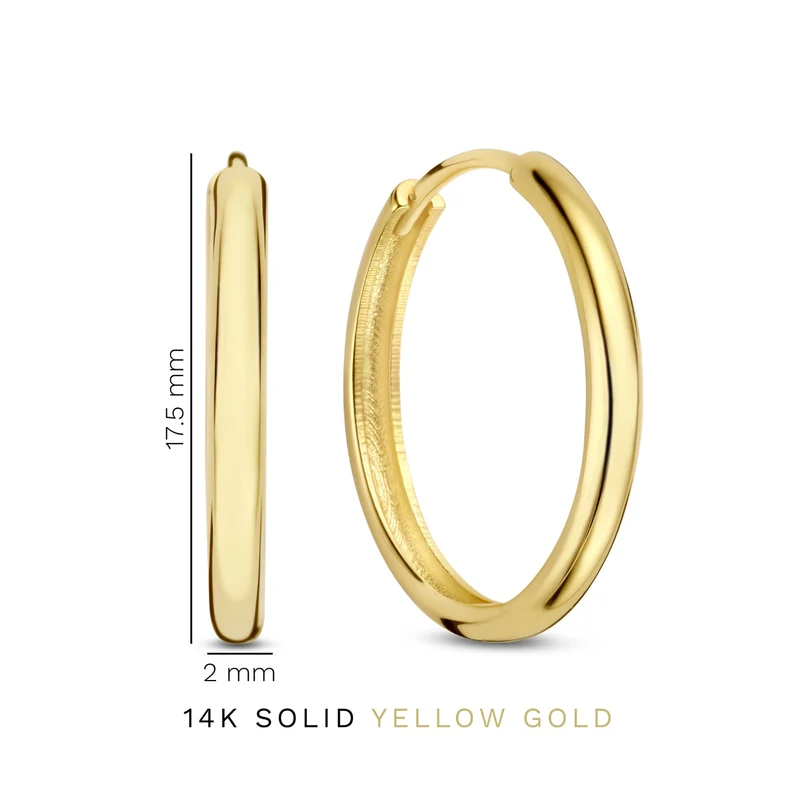 Isabel Bernard Rivoli Morgane 14 Karat Gold Reif-Ohrringe IB360266