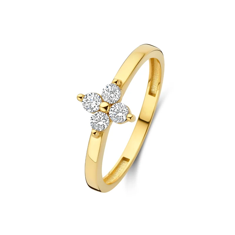 Isabel Bernard Le Marais Audrey 14 Karat Gold Ring mit Zirkonia-Stein IB330114-48