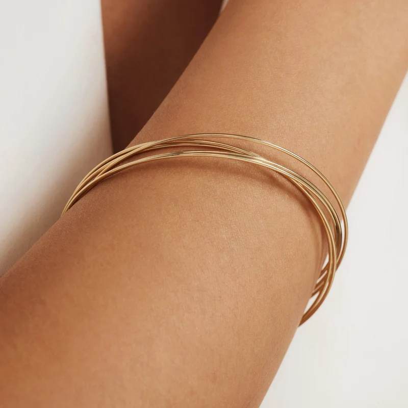 Isabel Bernard Cour d'Honneur Adora 14 Karat | Gold Bangle Set IB320110
