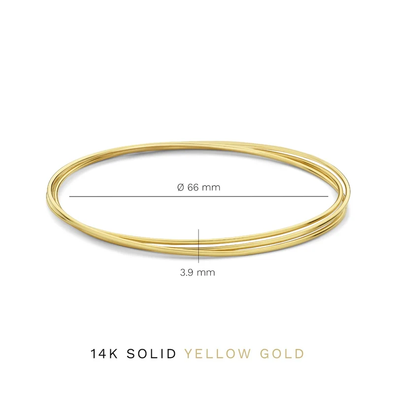 Isabel Bernard Cour d'Honneur Adora 14 Karat | Gold Bangle Set IB320110
