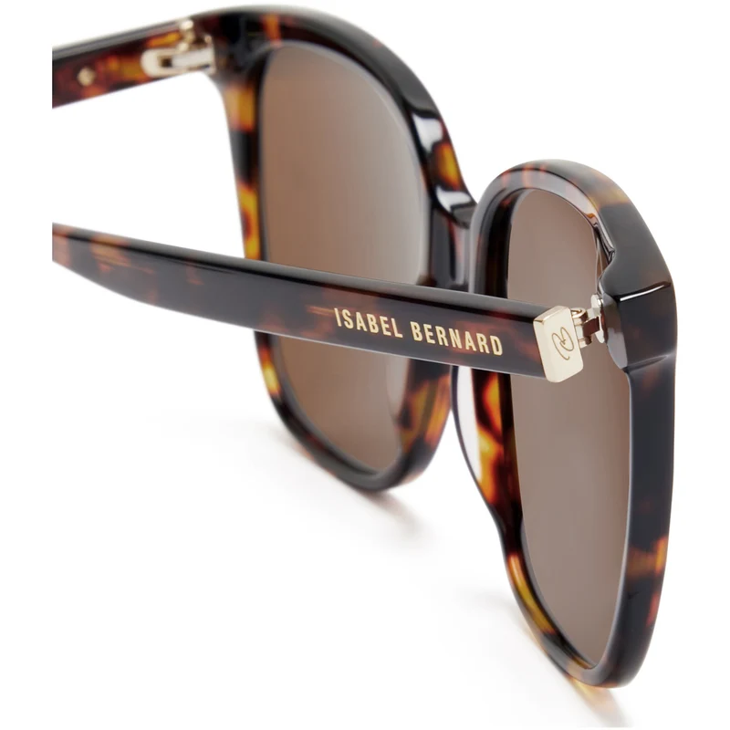 Isabel Bernard La Villette Raison Braun Tortoise Quadratisch Sonnenbrille IB400007-14-14